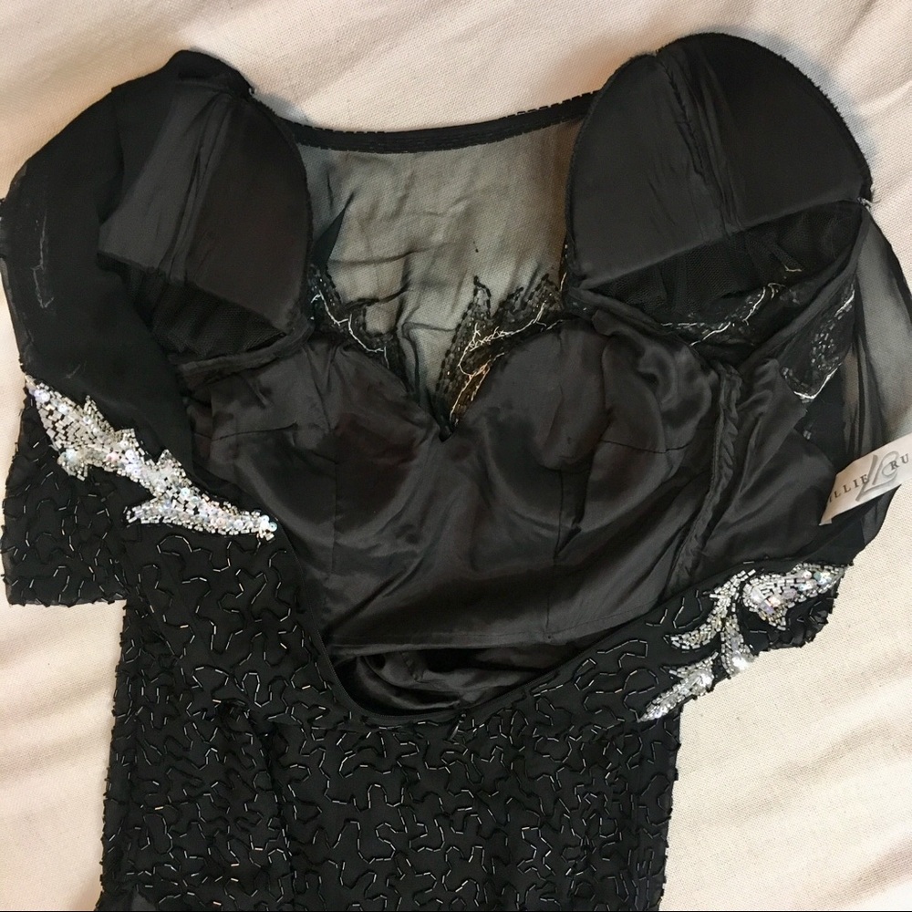 Vintage Hand Beaded Silk Dress - Picture 6 of 6
